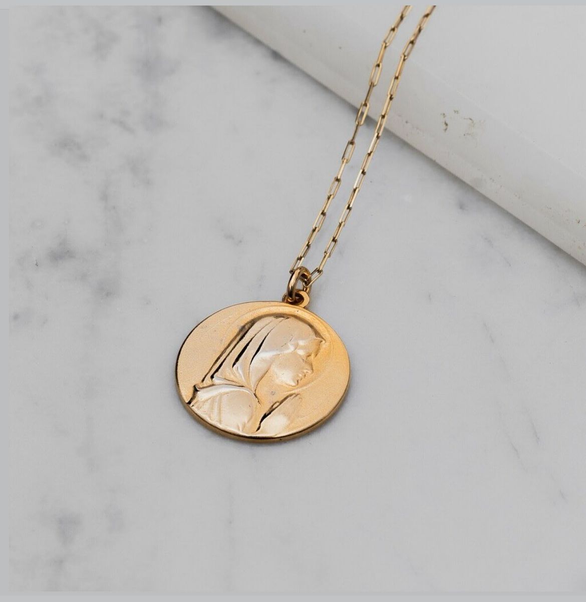 Child Mary medal with chain