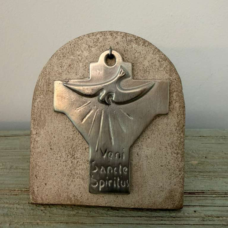 Holy Spirit Cross Stone Stand