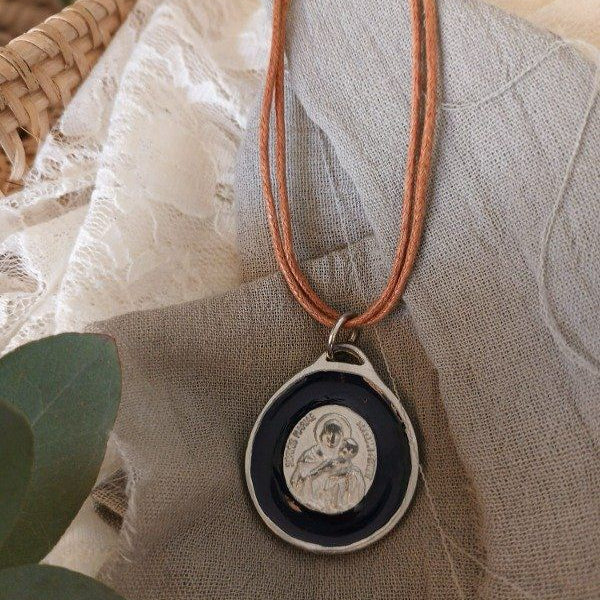 Our lady of Schoenstatt enameled medal