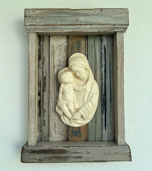 Virgin with Child in a box frame