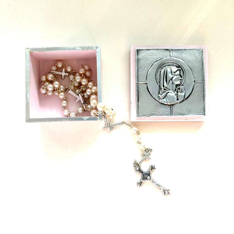 Our Lady Rosary Keepsake Box