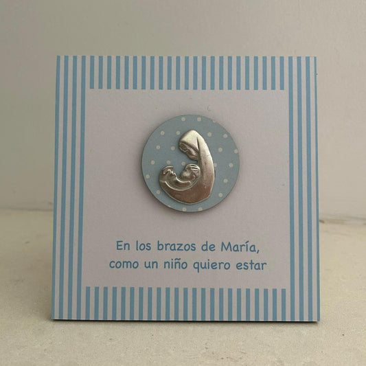 Virgin Mary standing frame - English & Spanish