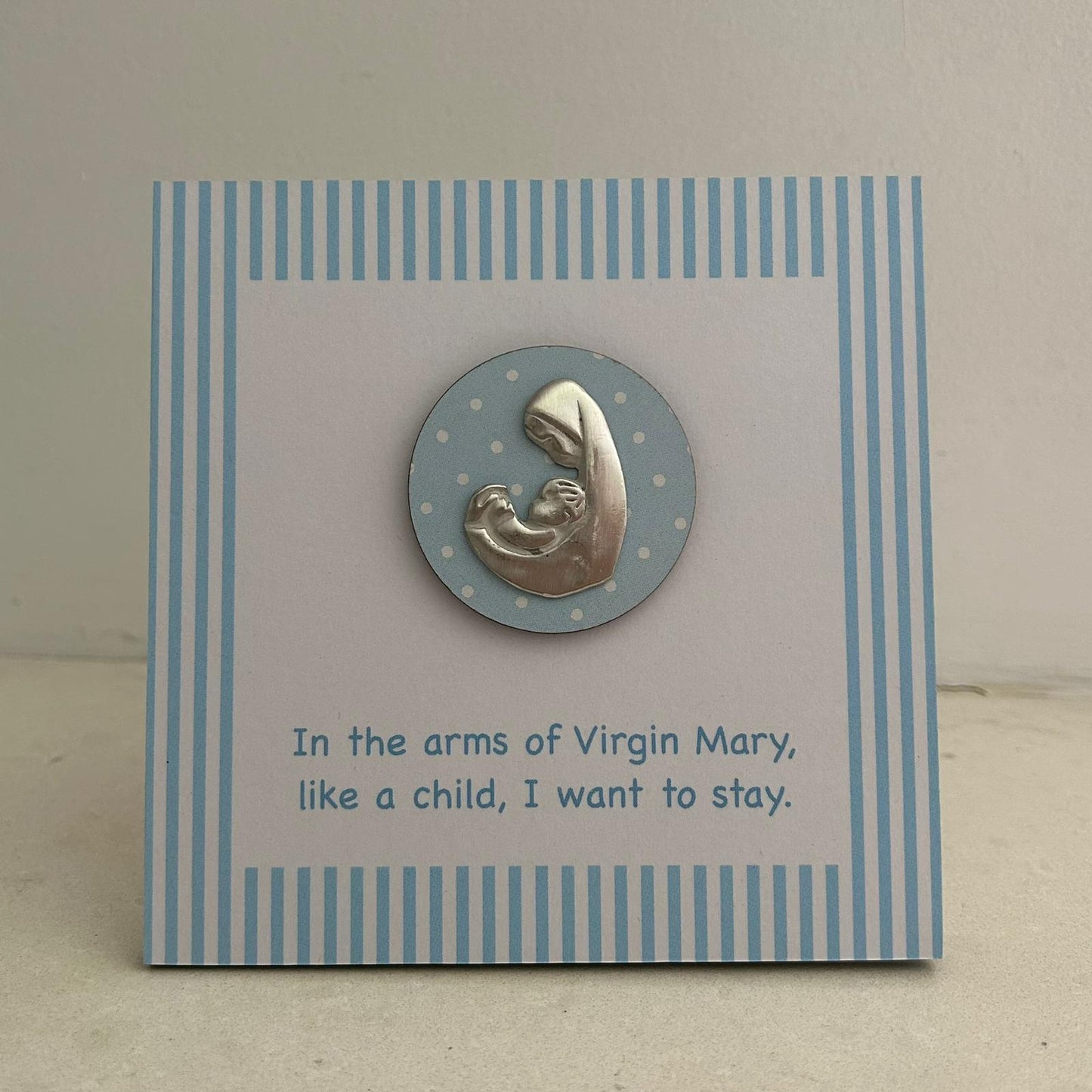 Virgin Mary standing frame - English & Spanish