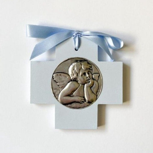 Cross for crib - blue
