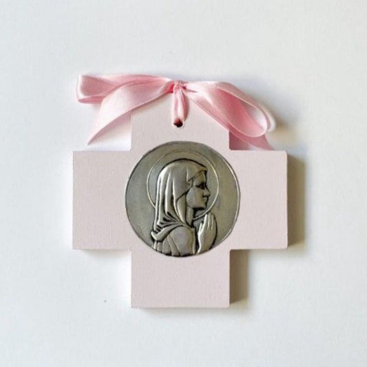 Cross for crib - pink