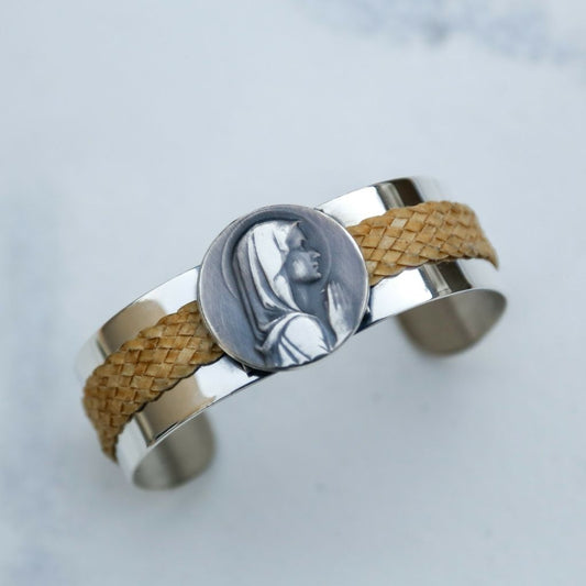 Virgin Mary Cuff Bracelet 0.8 in.