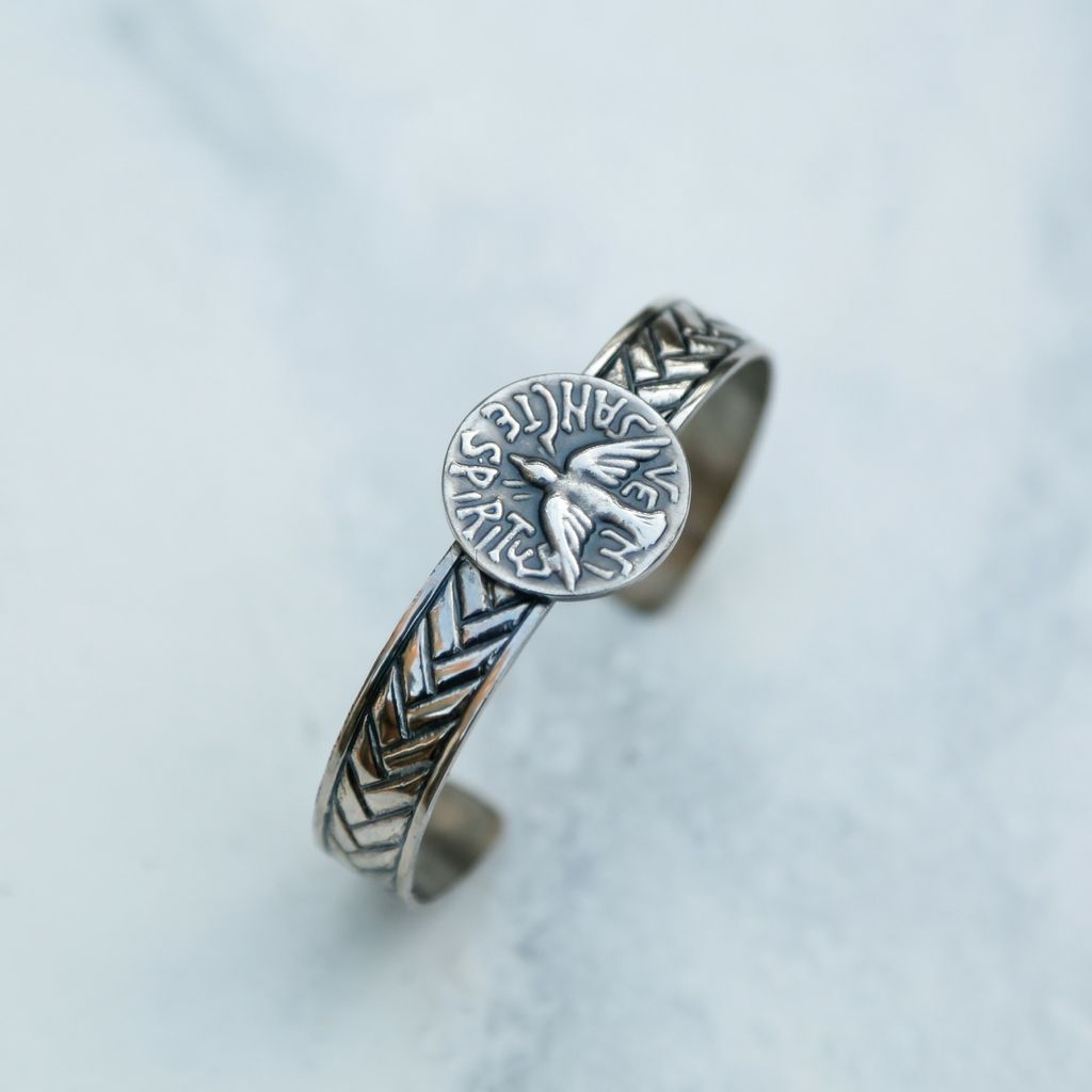 Holy Spirit Cuff Bracelet 0.4 in.