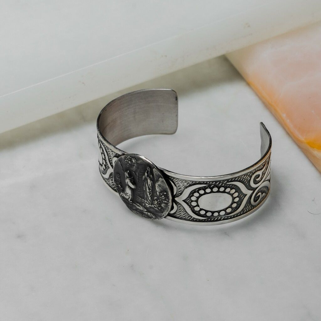 Our Lady of Lourdes Cuff Bracelet 0.8 in.