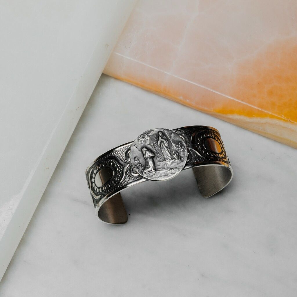Our Lady of Lourdes Cuff Bracelet 0.8 in.