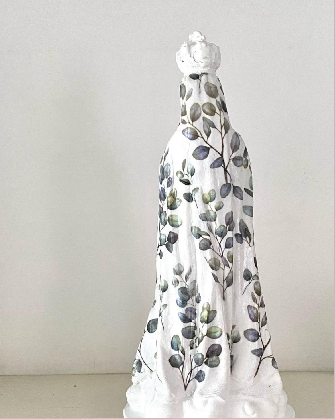 Our Lady of Fatima with eucalyptus print -large