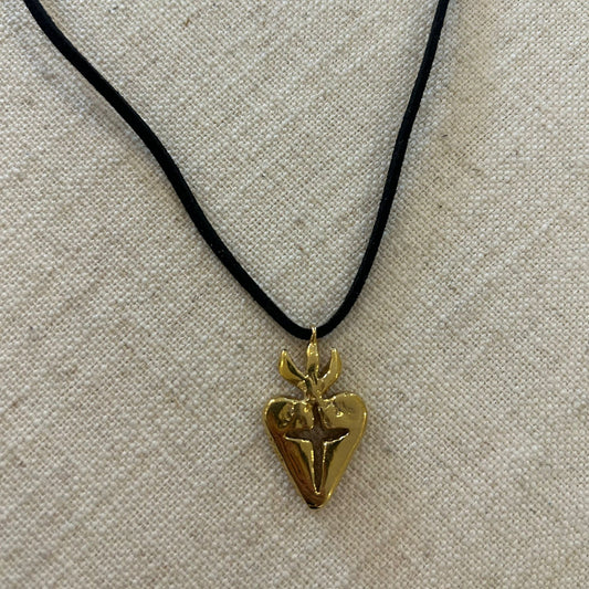 Flaming Heart Necklace