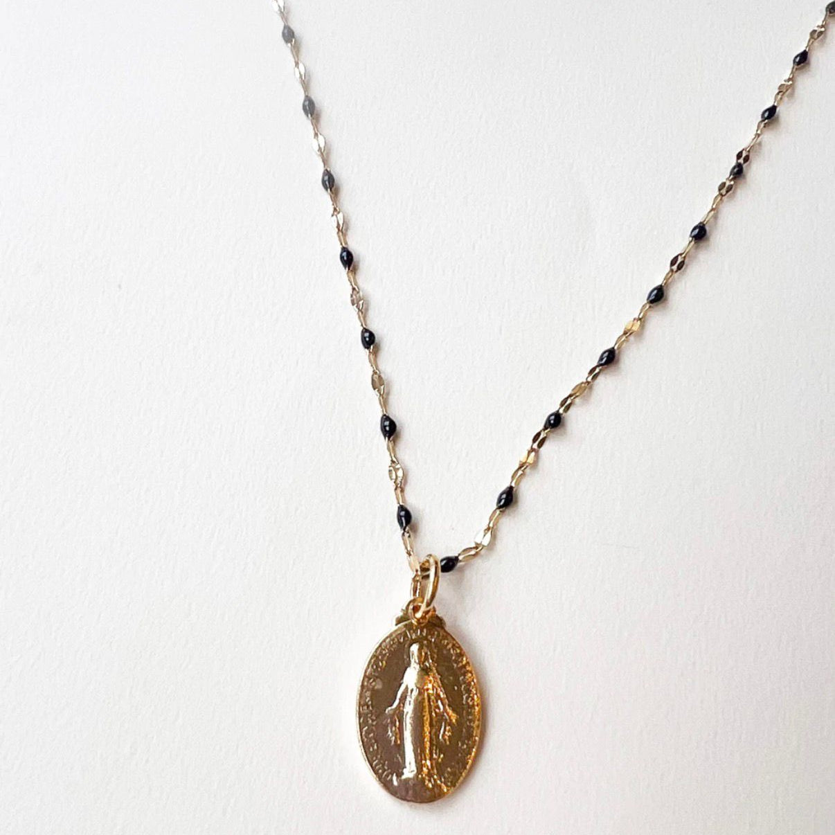 Miraculous Medal Beaded Necklace