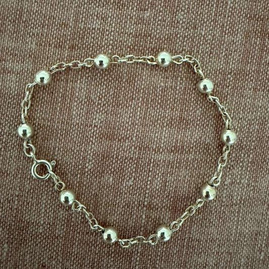 Silver Rosary Bracelet