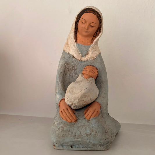 Virgin with Child on her Lap - Blue