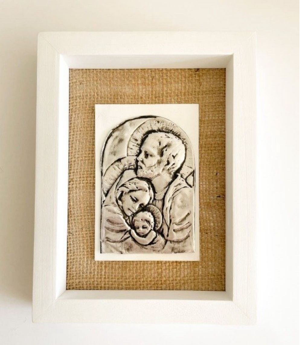 Holy Family rustic frame