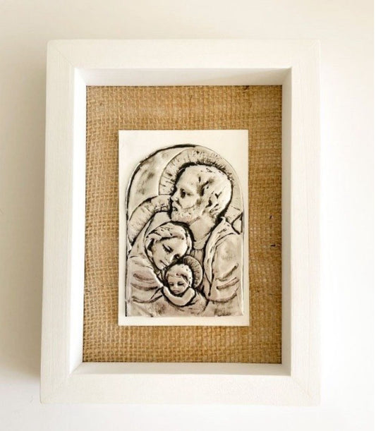 Holy Family rustic frame